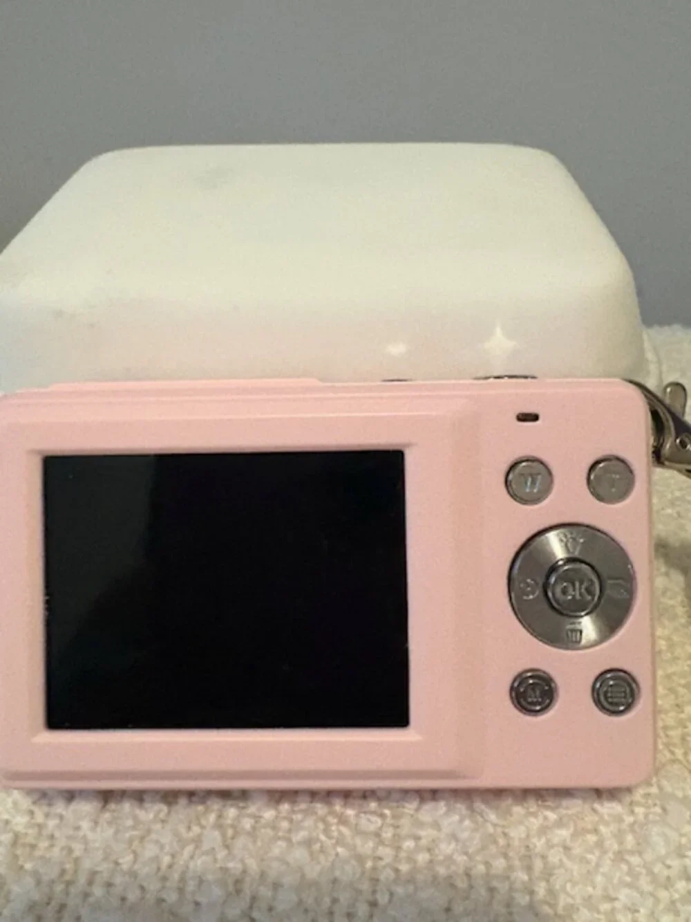 Pink 44MP Digital Camera Point & Shoot Vlogging Camera w/ Case Charger Battery